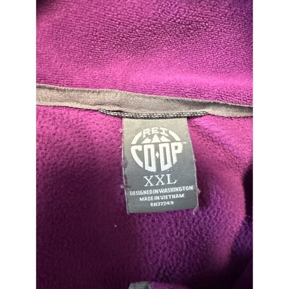 REI Co-Op Womens Purple Fleece Pullover 1/4 Zip Long Sleeve Jacket XXL - Picture 5 of 9
